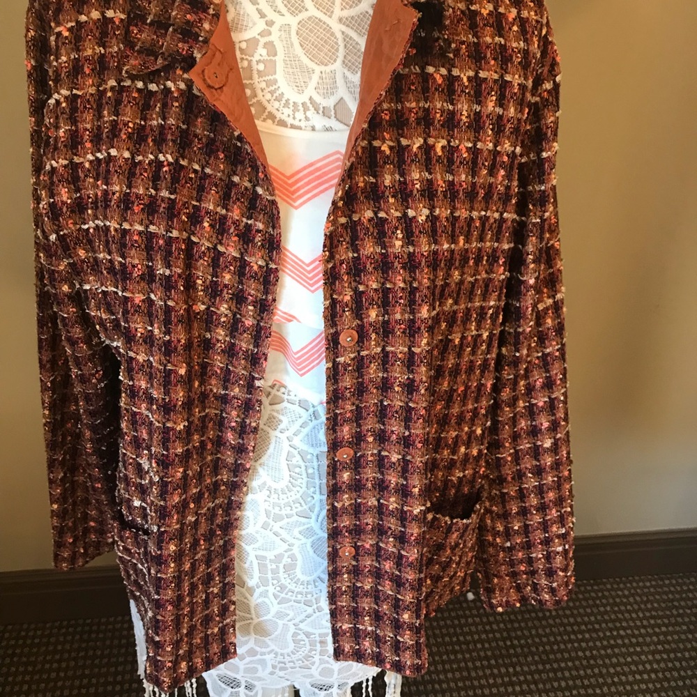 Like new tweed textured brown Jacket
